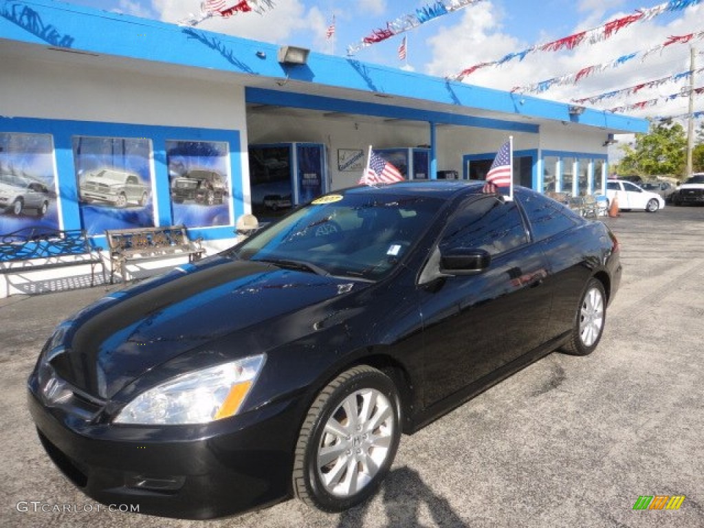 2007 Accord EX V6 Coupe - Nighthawk Black Pearl / Black photo #1