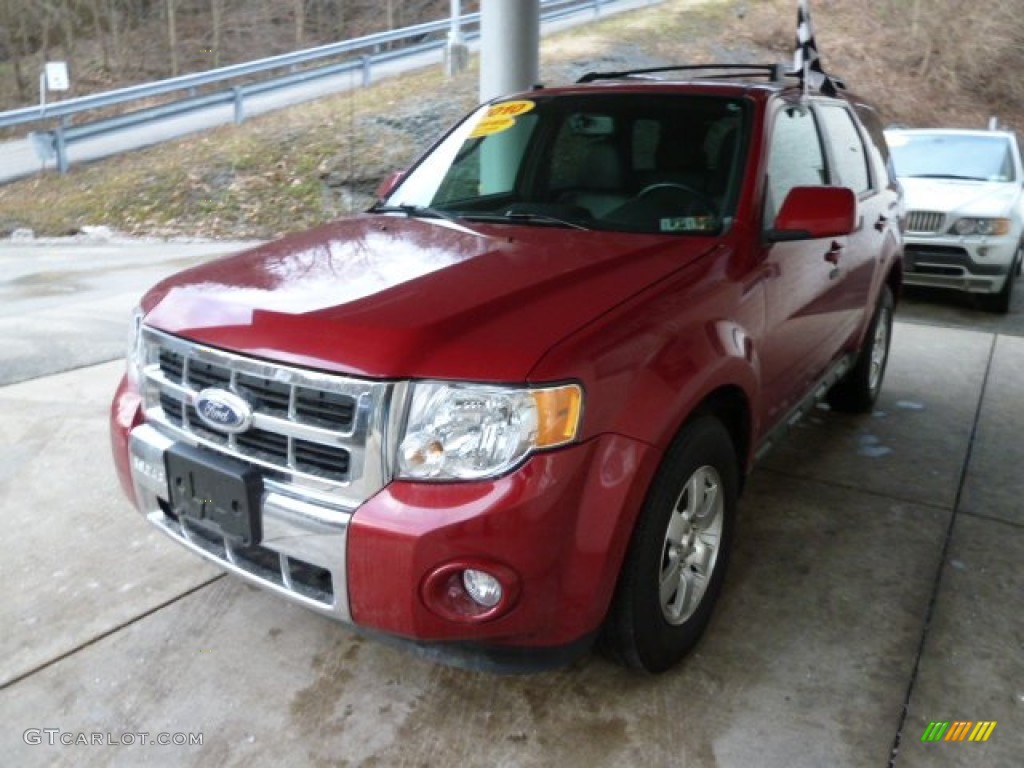 2010 Escape Limited 4WD - Sangria Red Metallic / Charcoal Black photo #5