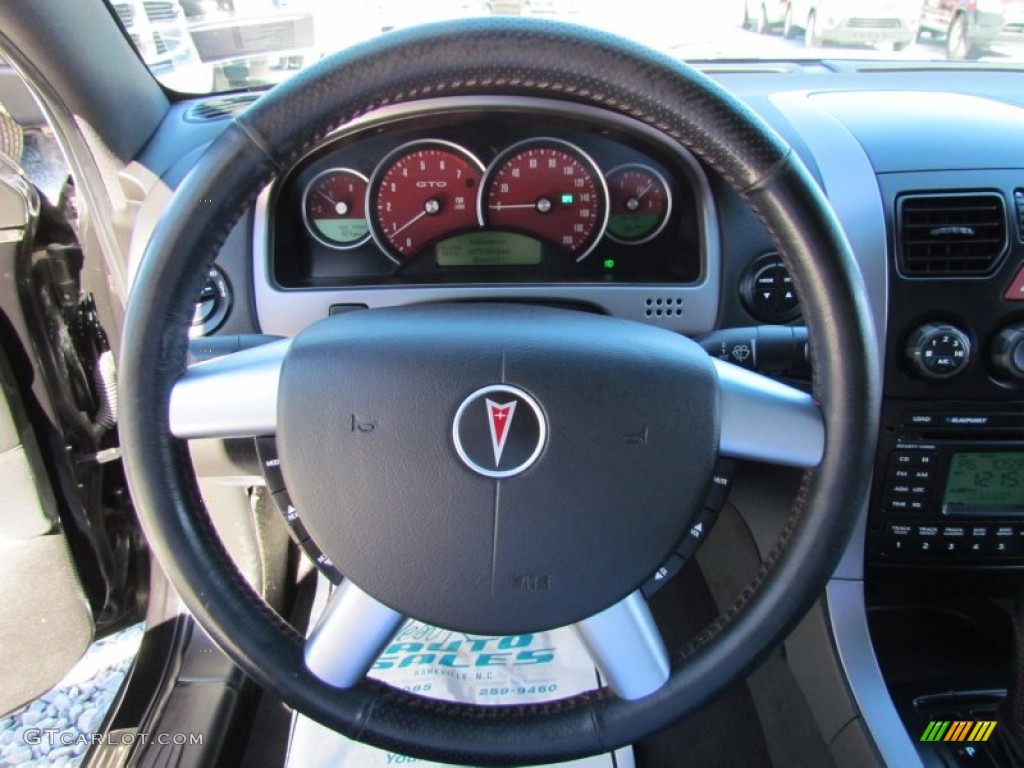 2004 Pontiac GTO Coupe Black Steering Wheel Photo #60116766