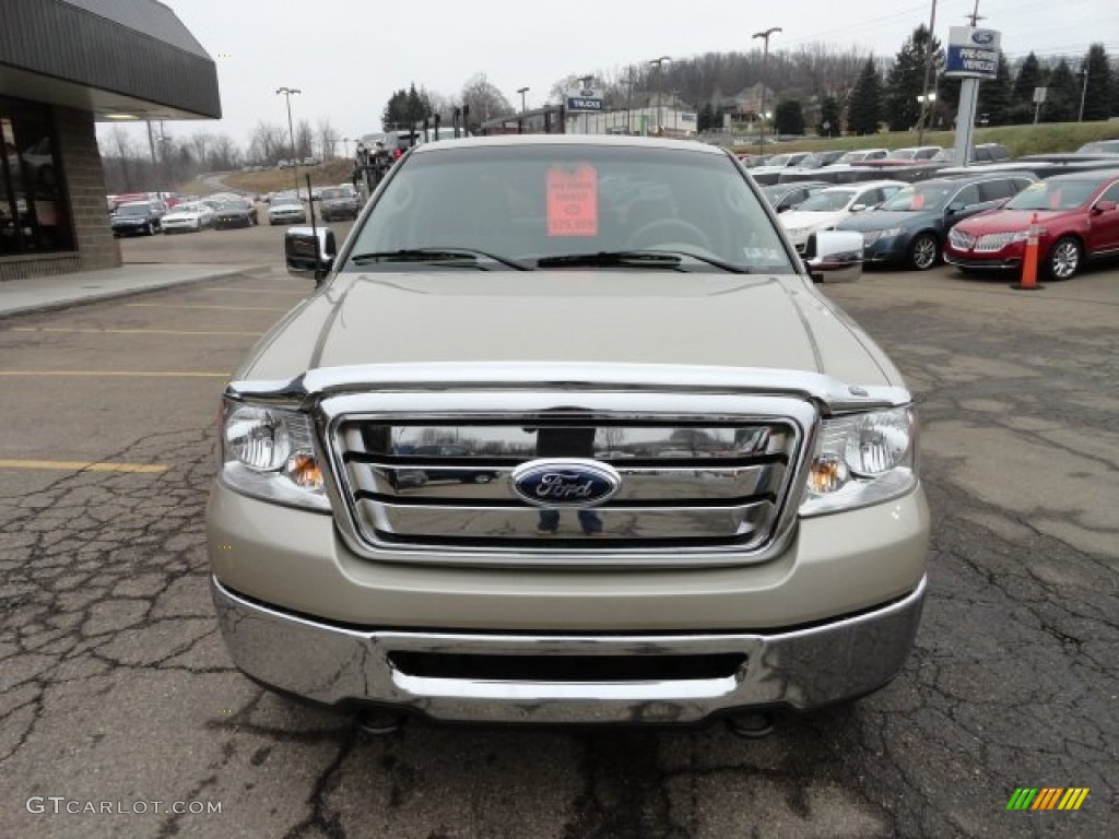 2008 F150 XLT SuperCrew 4x4 - Pueblo Gold Metallic / Tan photo #7