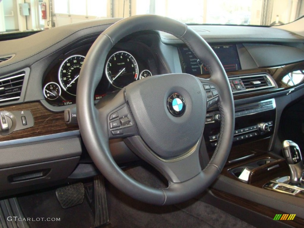2012 BMW 7 Series 750Li xDrive Sedan Black Steering Wheel Photo #60117663