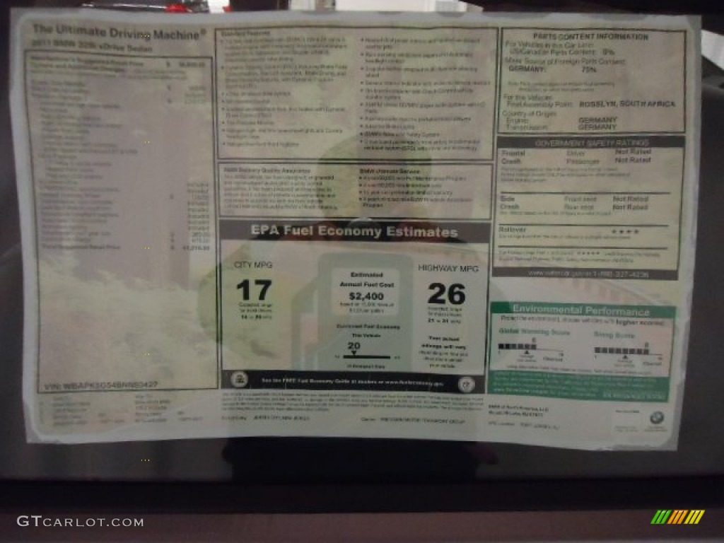 2011 3 Series 328i xDrive Sedan - Space Gray Metallic / Black photo #16