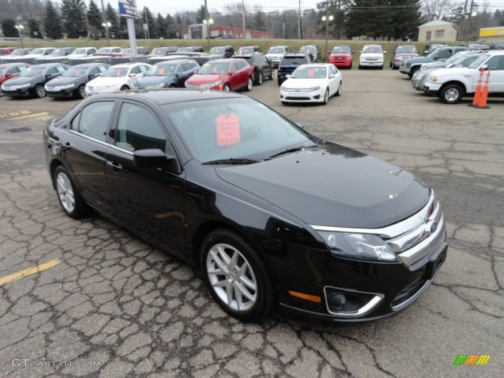 2010 Fusion SEL V6 - Tuxedo Black Metallic / Charcoal Black photo #6