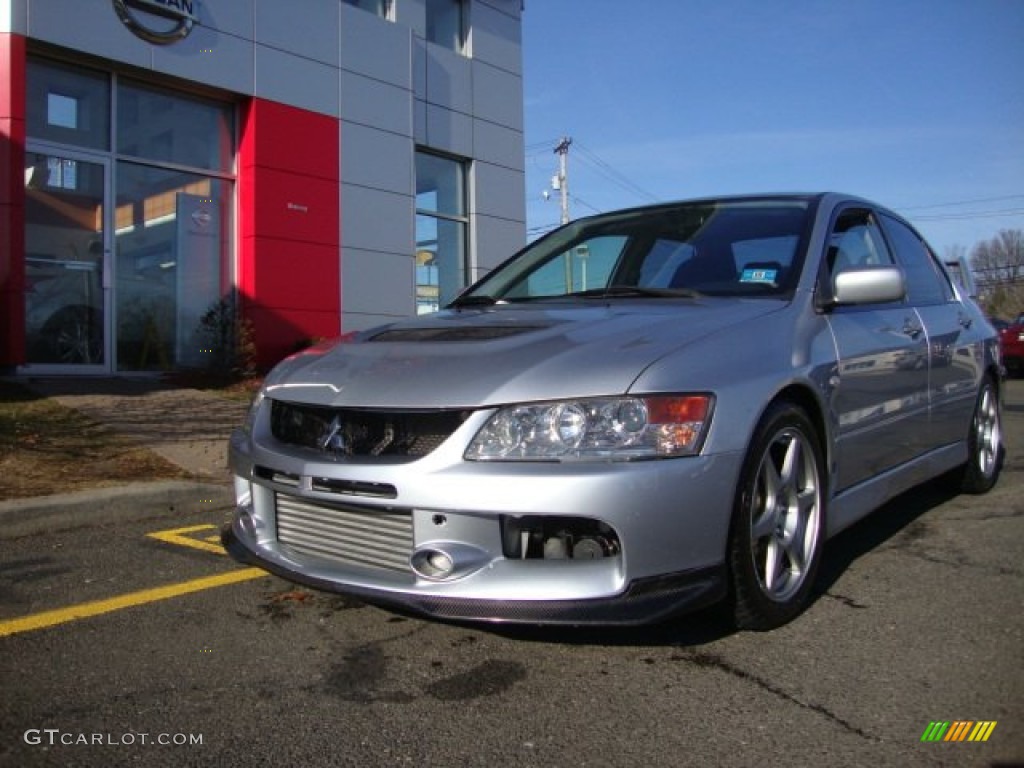 2005 Lancer Evolution VIII - Apex Silver Metallic / Black photo #1
