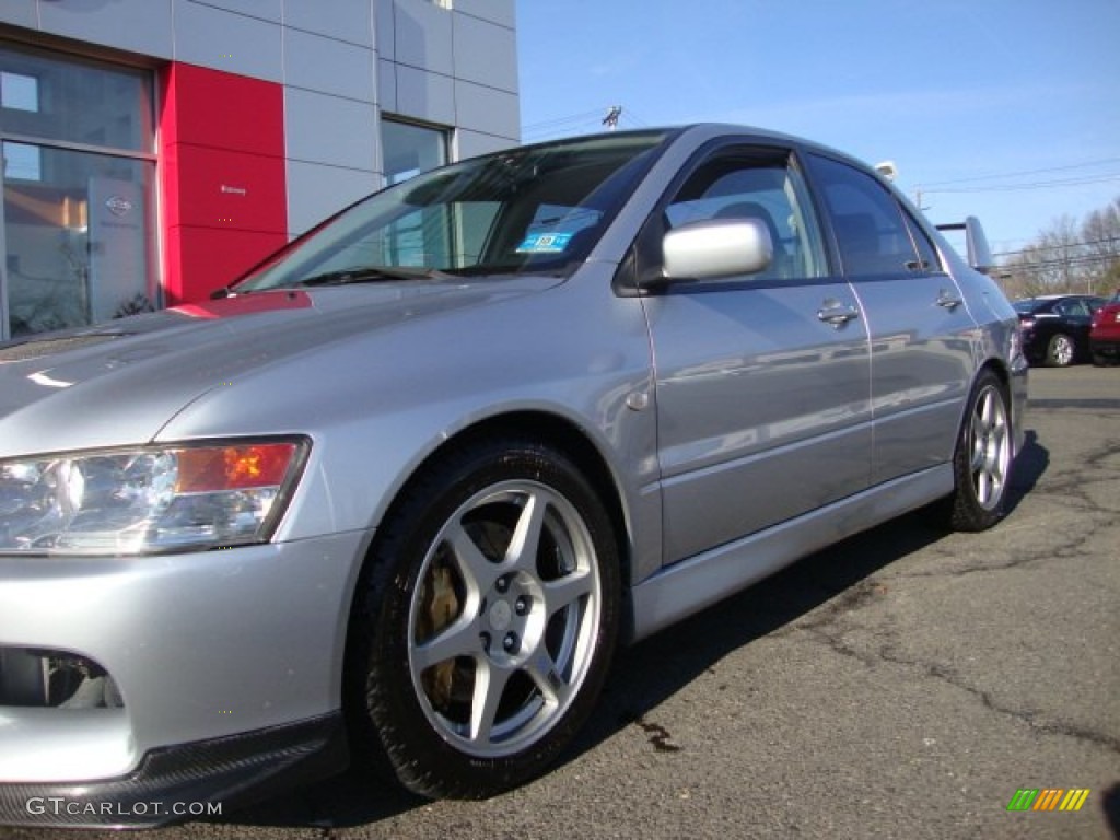 2005 Lancer Evolution VIII - Apex Silver Metallic / Black photo #2