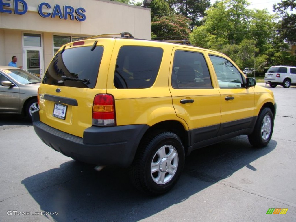 2003 Escape XLT V6 4WD - Chrome Yellow Metallic / Ebony Black photo #8