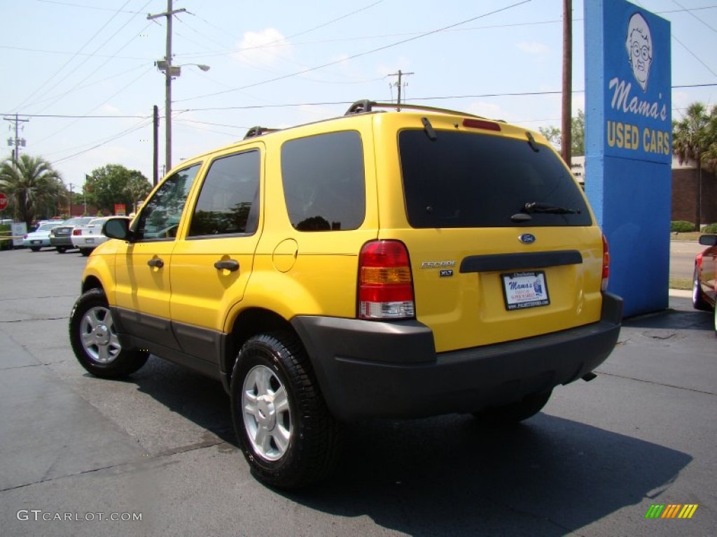 2003 Escape XLT V6 4WD - Chrome Yellow Metallic / Ebony Black photo #34
