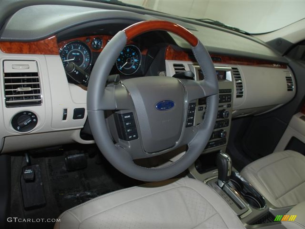 2012 Ford Flex Limited EcoBoost AWD Medium Light Stone Steering Wheel Photo #60125232
