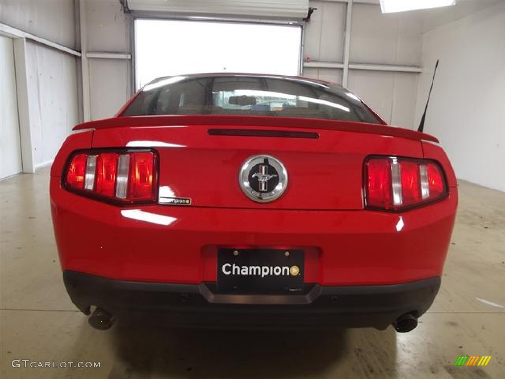 2012 Mustang V6 Premium Coupe - Race Red / Saddle photo #6