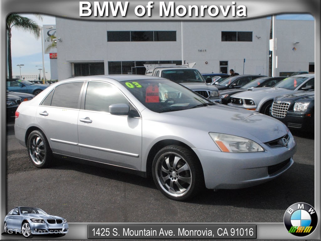 2003 Accord LX Sedan - Satin Silver Metallic / Black photo #1