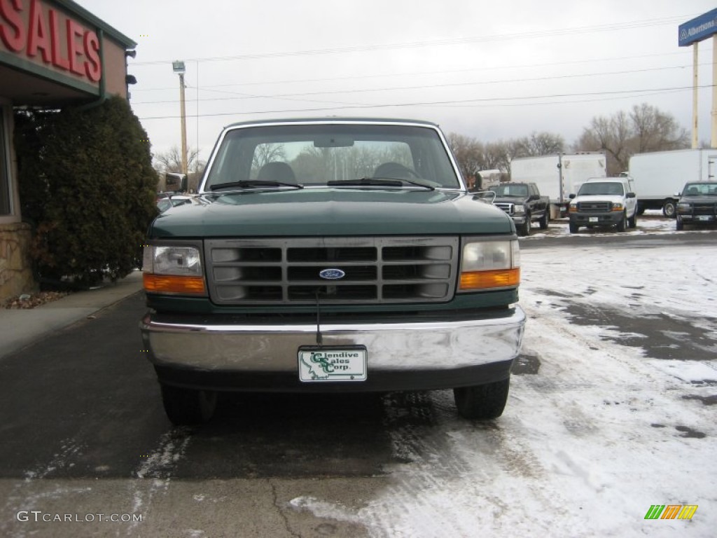 1996 F150 XL Extended Cab 4x4 - Pacific Green Metallic / Medium Mocha photo #11