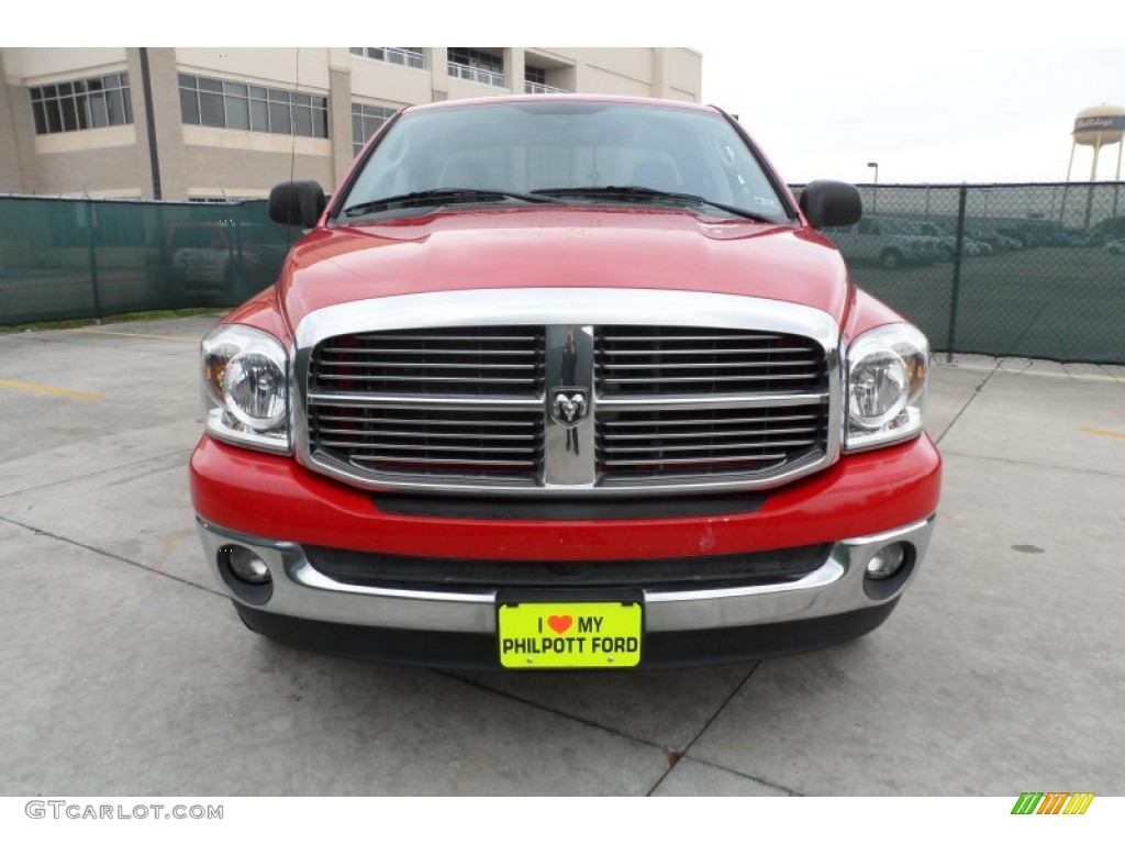 2007 Ram 1500 Lone Star Edition Quad Cab - Flame Red / Medium Slate Gray photo #8