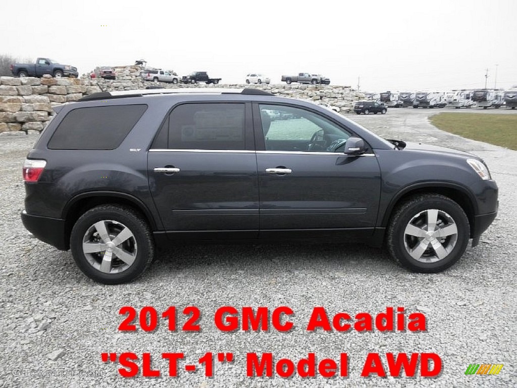 2012 Acadia SLT AWD - Cyber Gray Metallic / Ebony photo #1