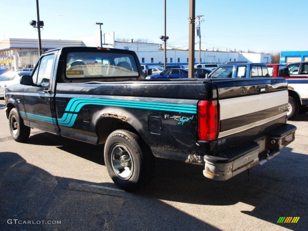 Raven Black 1996 Ford F150 Sport Regular Cab Exterior Photo #60133599