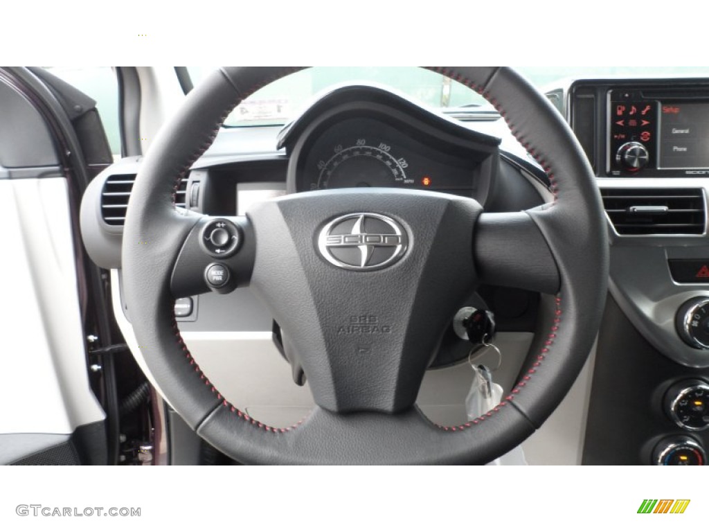 2012 Scion iQ Standard iQ Model Dark Gray Steering Wheel Photo #60134064