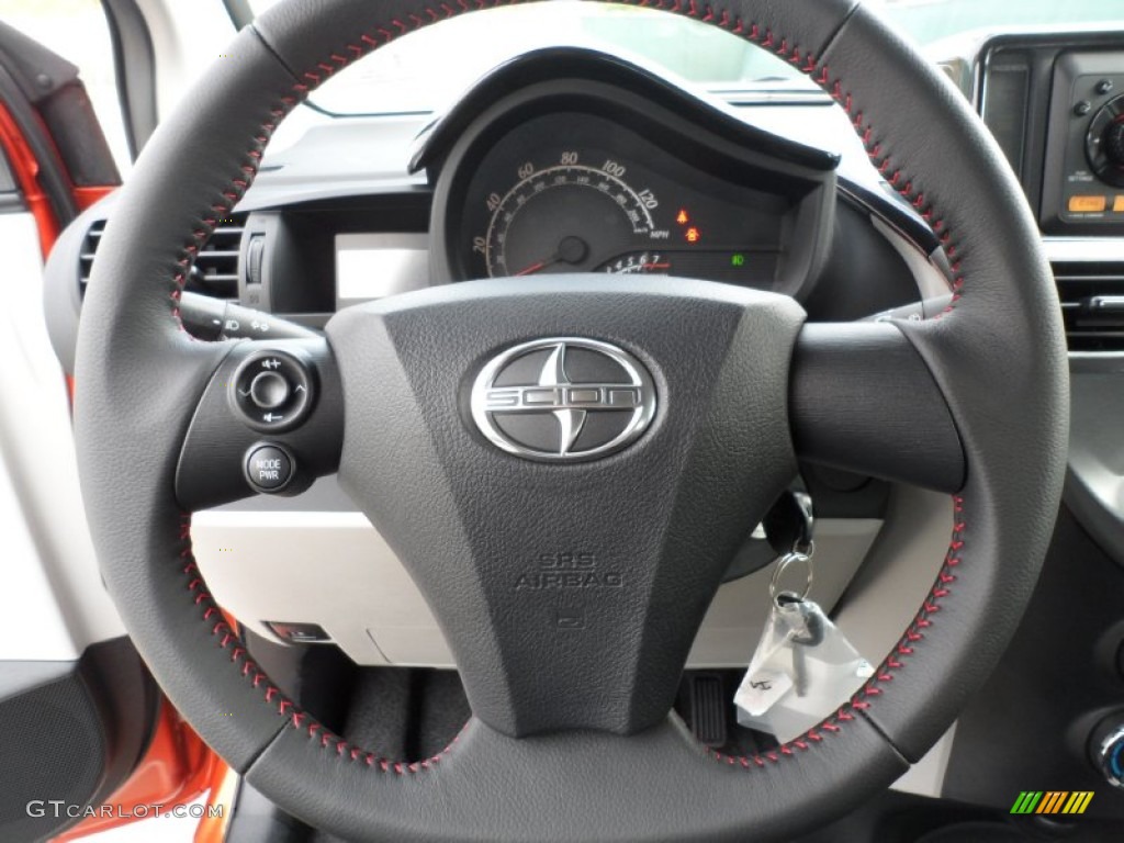 2012 Scion iQ Standard iQ Model Dark Gray Steering Wheel Photo #60134360