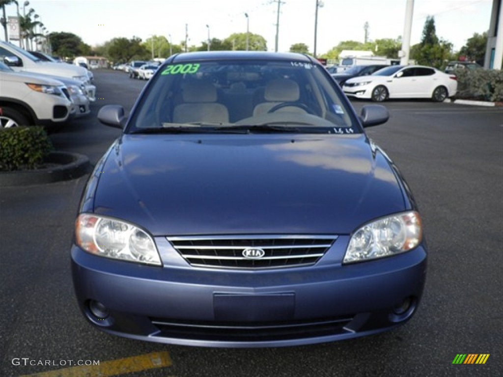 2003 Spectra Sedan - Slate Blue / Grey photo #3
