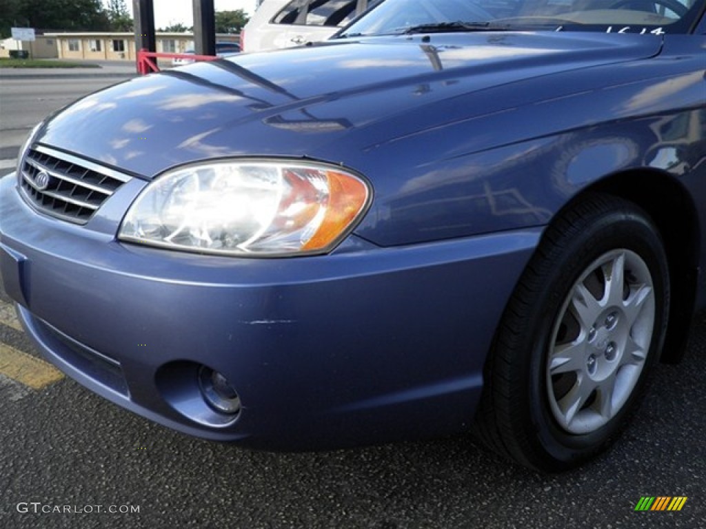 2003 Spectra Sedan - Slate Blue / Grey photo #4