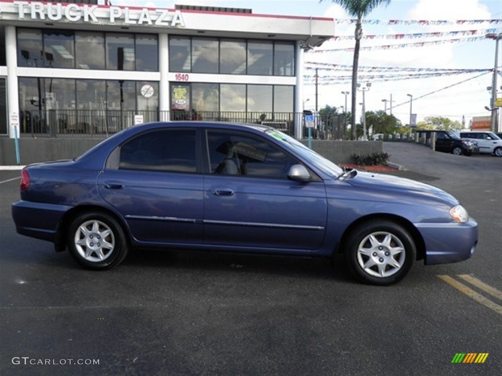 2003 Spectra Sedan - Slate Blue / Grey photo #10