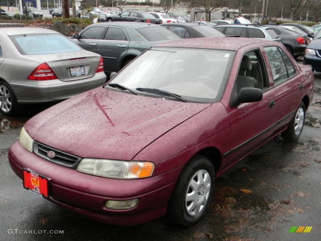 1997 Sephia Sedan - Red / Gray photo #1