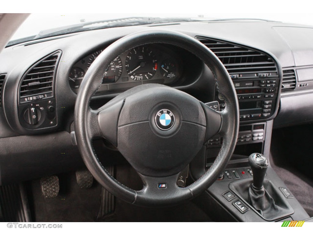 1999 BMW 3 Series 323i Coupe Black Steering Wheel Photo #60139410