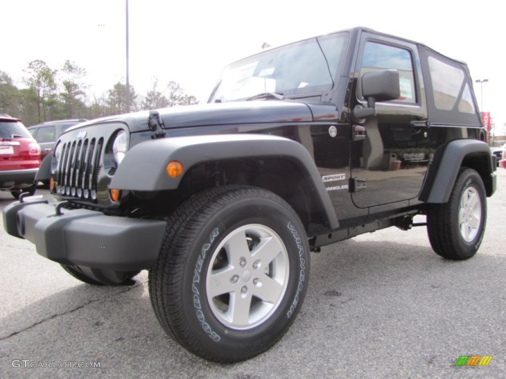 2012 Wrangler Sport S 4x4 - Black / Black photo #3