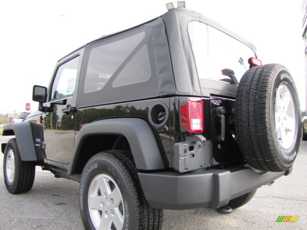 2012 Wrangler Sport S 4x4 - Black / Black photo #5