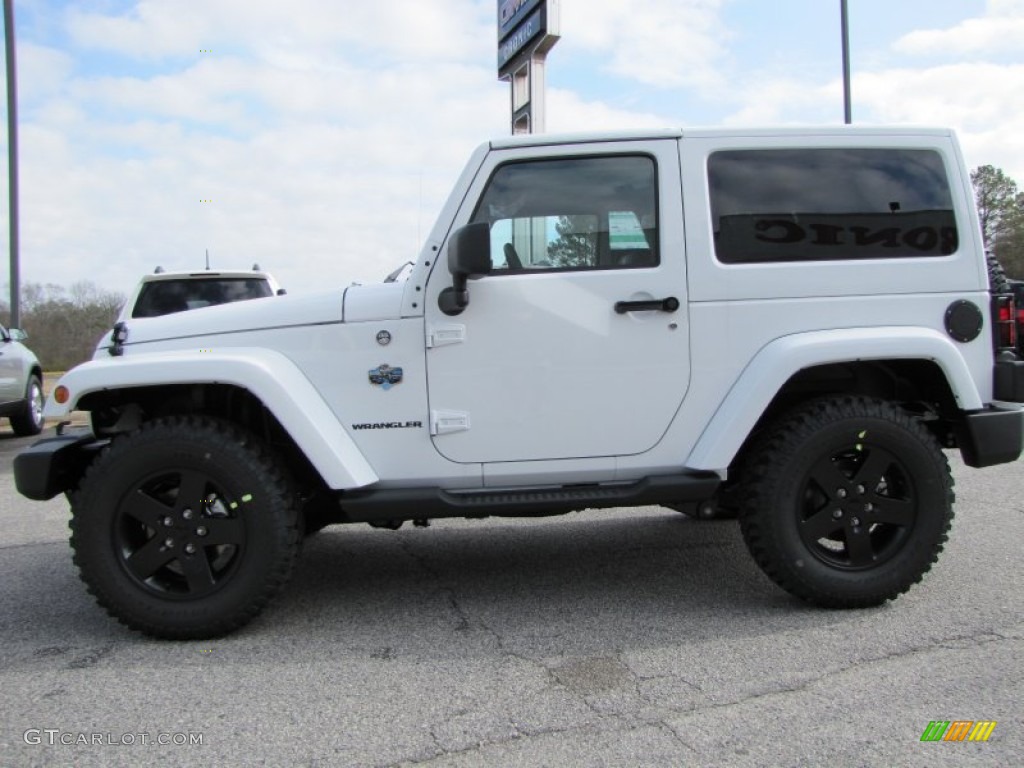 2012 Wrangler Sahara Arctic Edition 4x4 - Bright White / Black with Polar White Accents/Orange Stitching photo #4