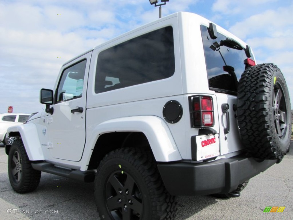 2012 Wrangler Sahara Arctic Edition 4x4 - Bright White / Black with Polar White Accents/Orange Stitching photo #5