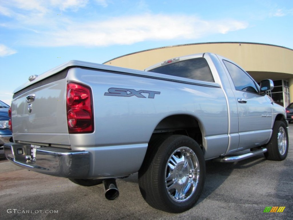 2007 Ram 1500 SXT Regular Cab - Bright Silver Metallic / Medium Slate Gray photo #3