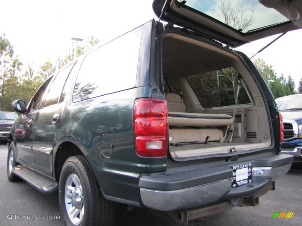 2001 Expedition XLT - Dark Highland Green Metallic / Medium Parchment photo #9