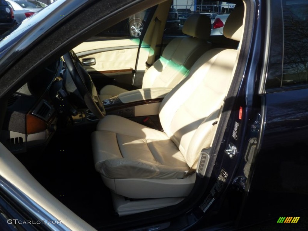 2004 7 Series 745Li Sedan - Orient Blue Metallic / Black/Creme Beige photo #11