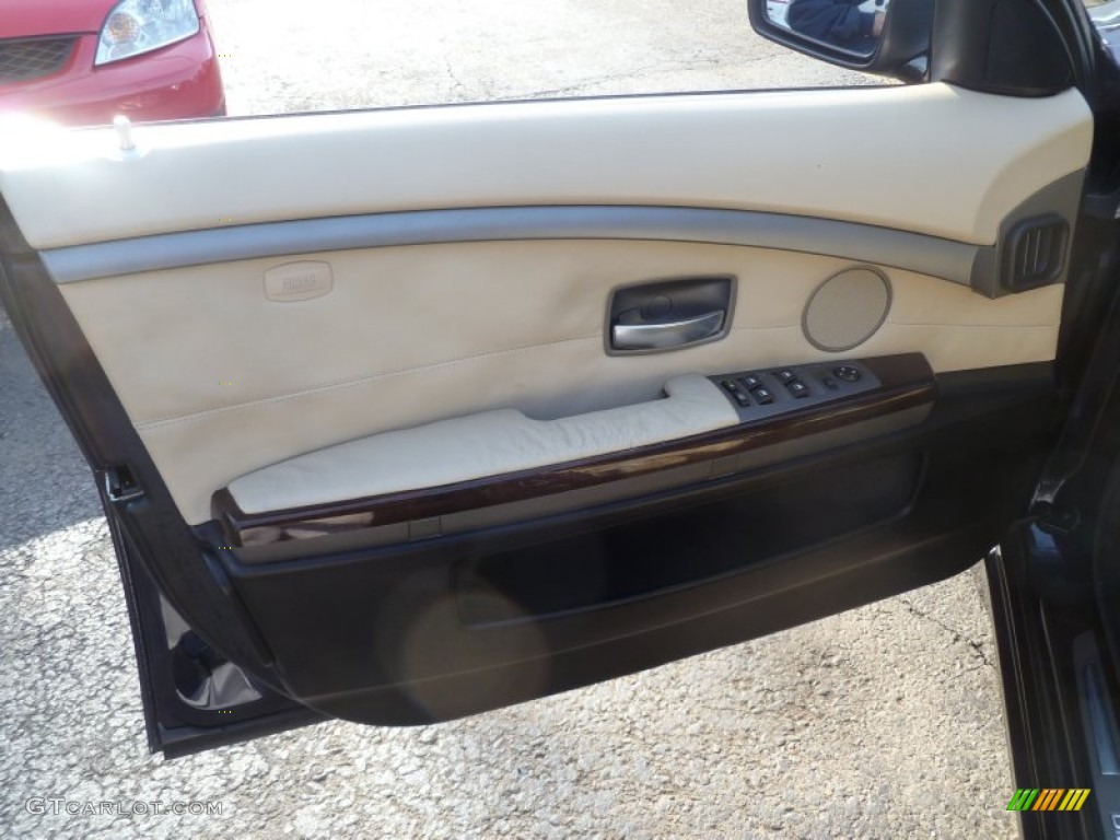 2004 7 Series 745Li Sedan - Orient Blue Metallic / Black/Creme Beige photo #12