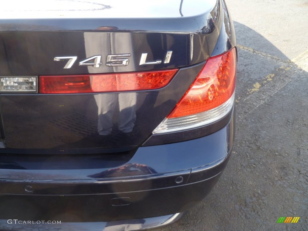 2004 7 Series 745Li Sedan - Orient Blue Metallic / Black/Creme Beige photo #25
