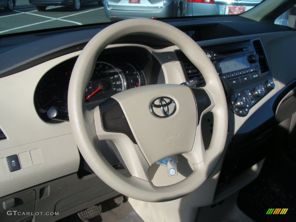 2011 Sienna V6 - Predawn Gray Mica / Bisque photo #23