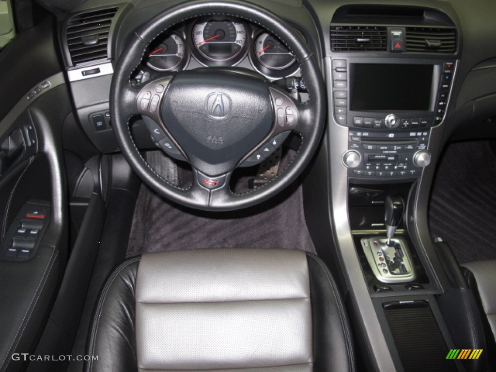 2008 Acura TL 3.5 Type-S Ebony/Silver Dashboard Photo #60146142