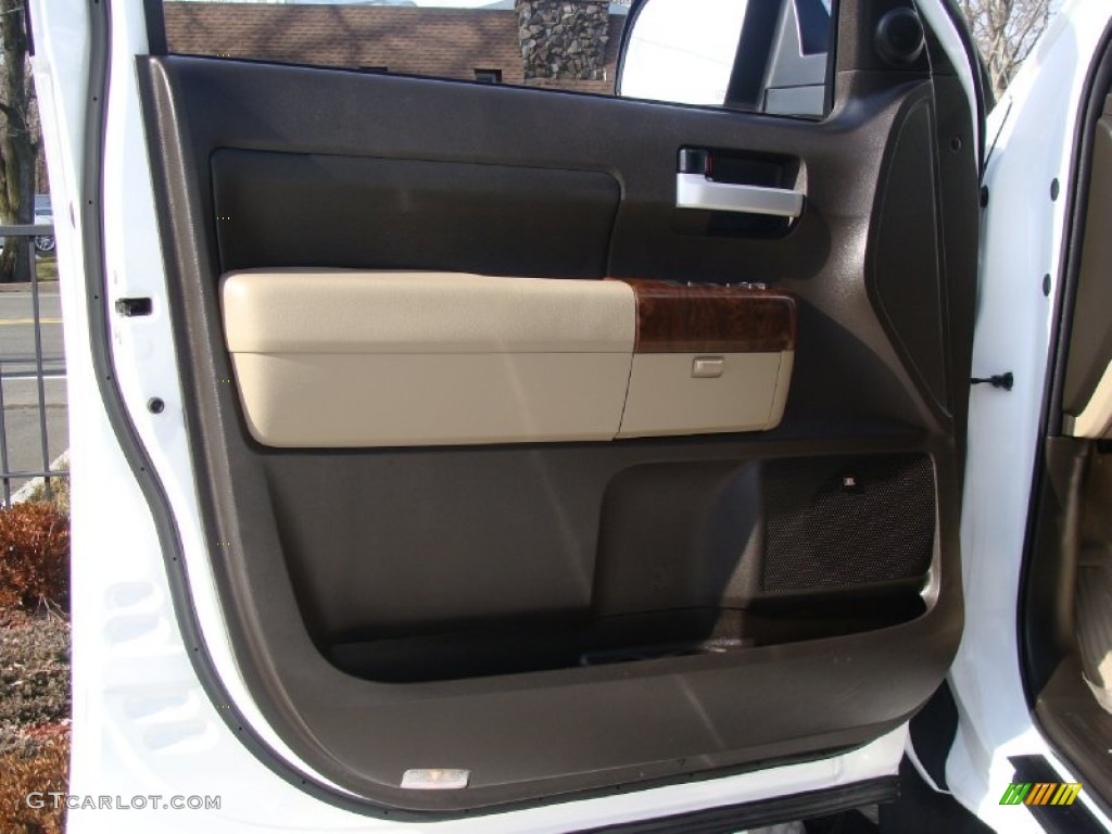 2010 Tundra Limited Double Cab 4x4 - Super White / Sand Beige photo #18
