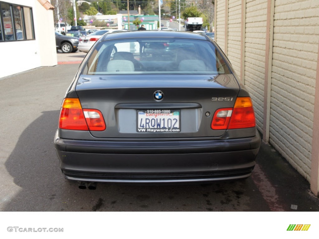 2001 3 Series 325i Sedan - Steel Blue Metallic / Grey photo #4