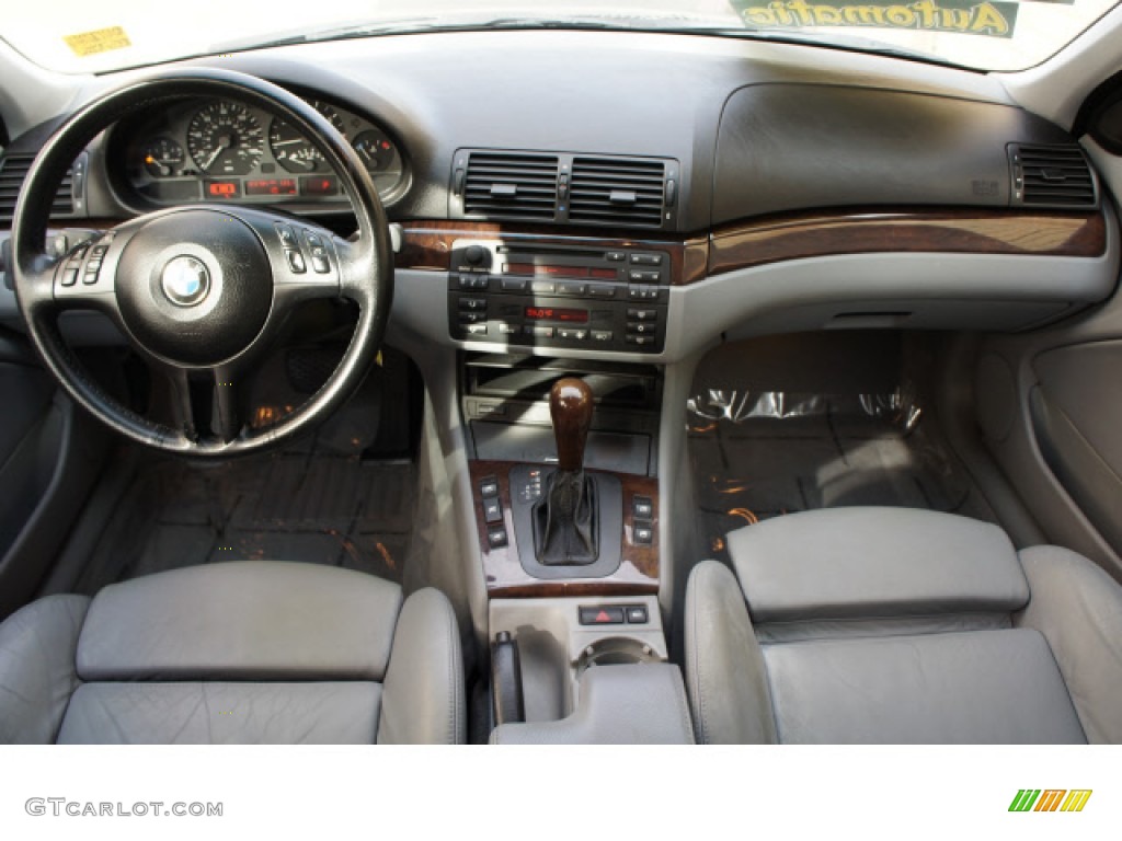 2001 3 Series 325i Sedan - Steel Blue Metallic / Grey photo #6