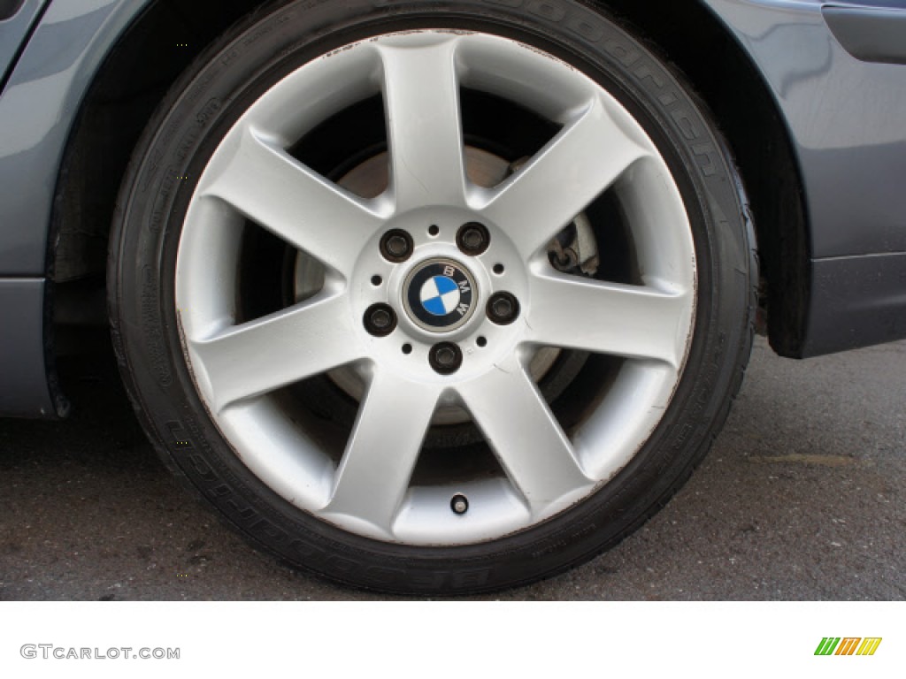 2001 3 Series 325i Sedan - Steel Blue Metallic / Grey photo #9