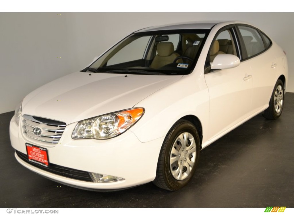 2010 Elantra GLS - Nordic White / Beige photo #1