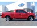 Bright Red 2005 Ford F150 STX SuperCab 4x4 Exterior