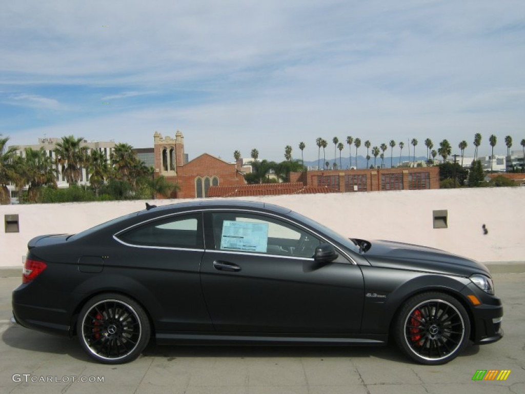 designo Magno Night Black matte 2012 Mercedes-Benz C 63 AMG Edition 1 Coupe Exterior Photo #60151254