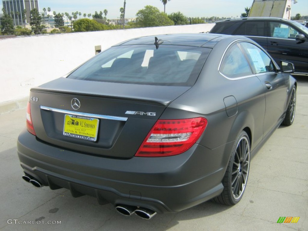 2012 C 63 AMG Edition 1 Coupe - designo Magno Night Black matte / AMG Edition 1 Black Nappa/Red Stitching photo #4