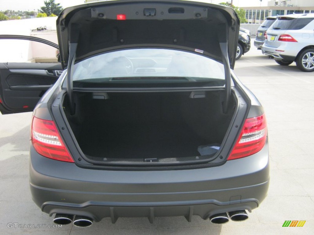 2012 C 63 AMG Edition 1 Coupe - designo Magno Night Black matte / AMG Edition 1 Black Nappa/Red Stitching photo #16