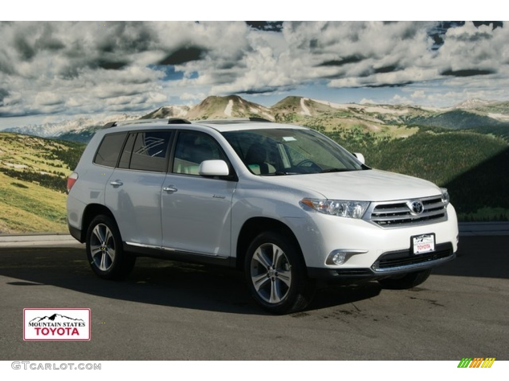 2012 Highlander Limited 4WD - Blizzard White Pearl / Sand Beige photo #1