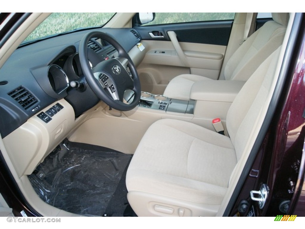 Sand Beige Interior 2012 Toyota Highlander V6 4WD Photo #60151875