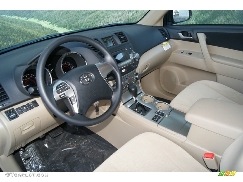 Sand Beige Interior 2012 Toyota Highlander V6 4WD Photo #60151884