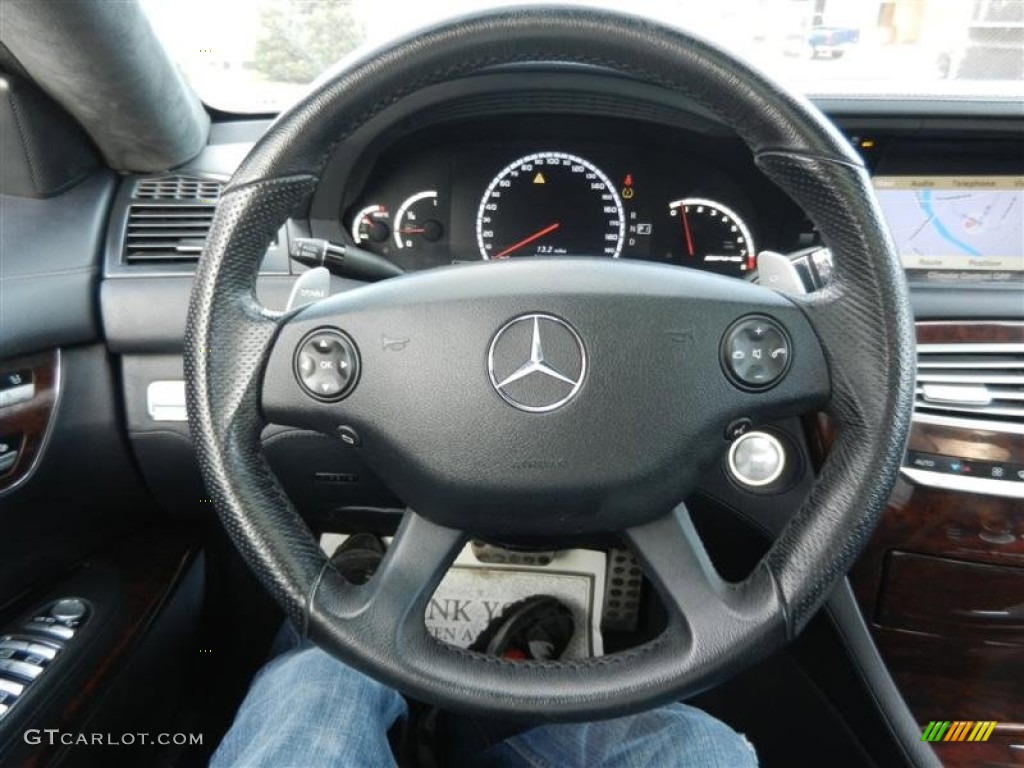 2008 Mercedes-Benz CL 63 AMG Black Steering Wheel Photo #60152277