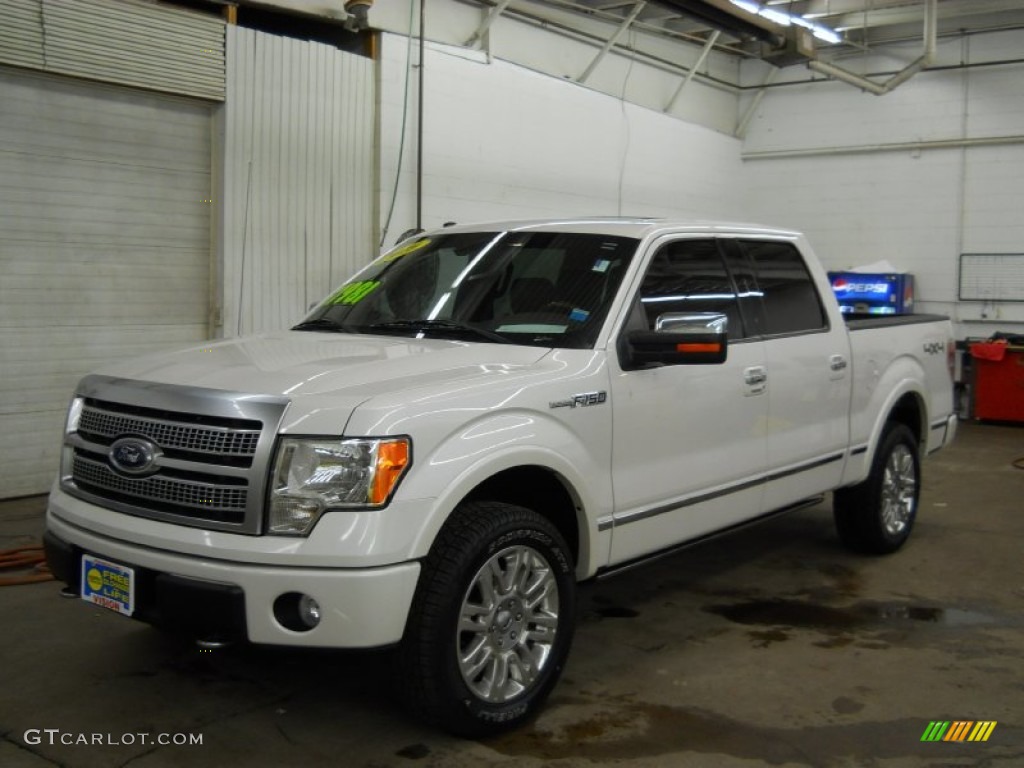 2010 F150 Platinum SuperCrew 4x4 - White Platinum Metallic Tri Coat / Sienna Brown Leather/Black photo #1